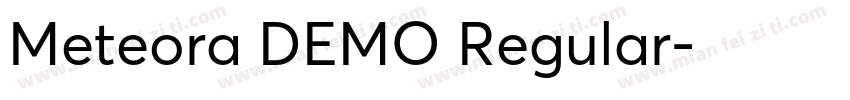 Meteora DEMO Regular字体转换